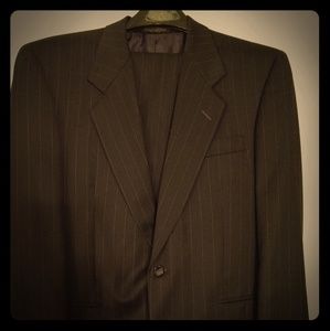 Blue Pinstripe Wool Suit